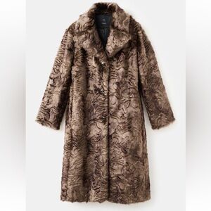 Mango Faux Fur Textured Coat